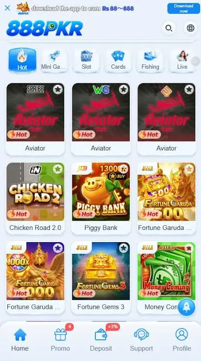 888PKR Game Interface